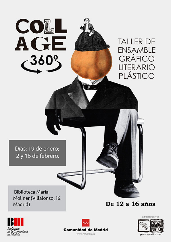 Collage 360º: taller de ensamble gráfico, literario, plástico. Taller