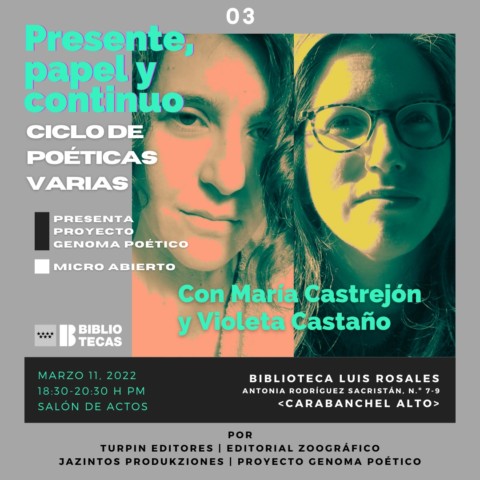 11 de marzo, presenta Genoma Poético
